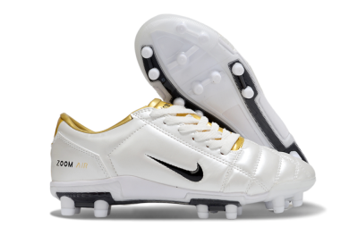 Unisex Nike Air Zoom Total 90 III FG Football Boots - White/Black/Gold