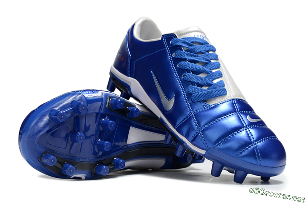 Unisex Nike Air Zoom Total 90 III FG Football Boots - Blue/Silver/White 3