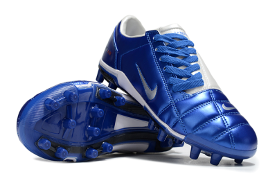 Unisex Nike Air Zoom Total 90 III FG Football Boots - Blue/Silver/White