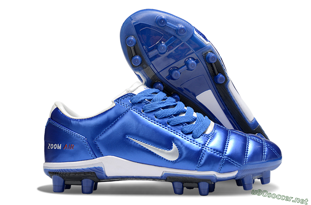Unisex Nike Air Zoom Total 90 III FG Football Boots - Blue/Silver/White 2