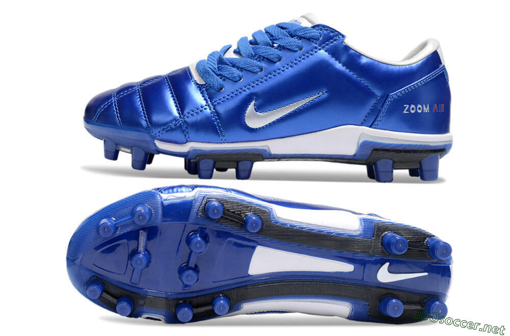 Unisex Nike Air Zoom Total 90 III FG Football Boots - Blue/Silver/White 1