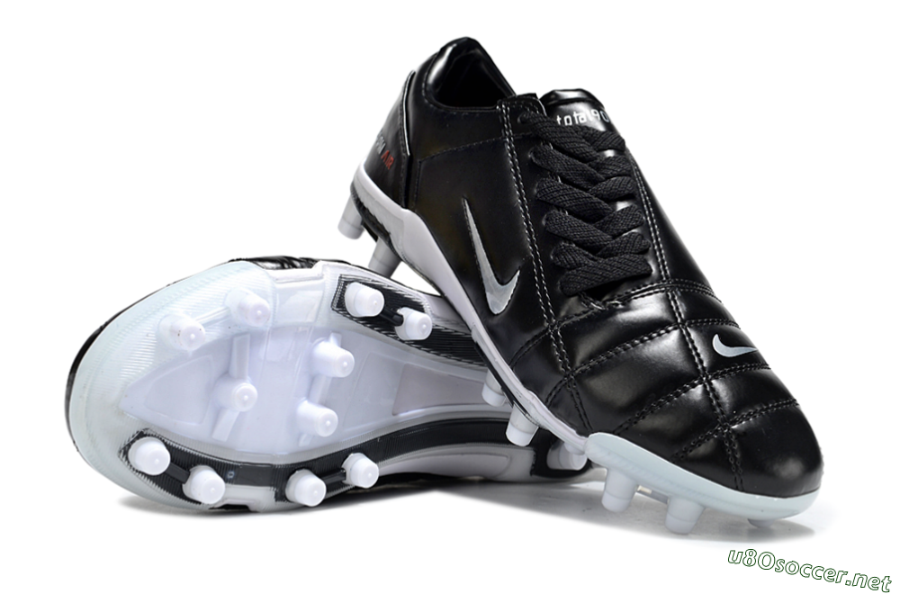 Unisex Nike Air Zoom Total 90 III FG Football Boots - Black/Silver/White 3