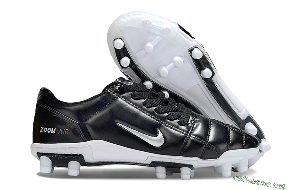 Unisex Nike Air Zoom Total 90 III FG Football Boots - Black/Silver/White 2