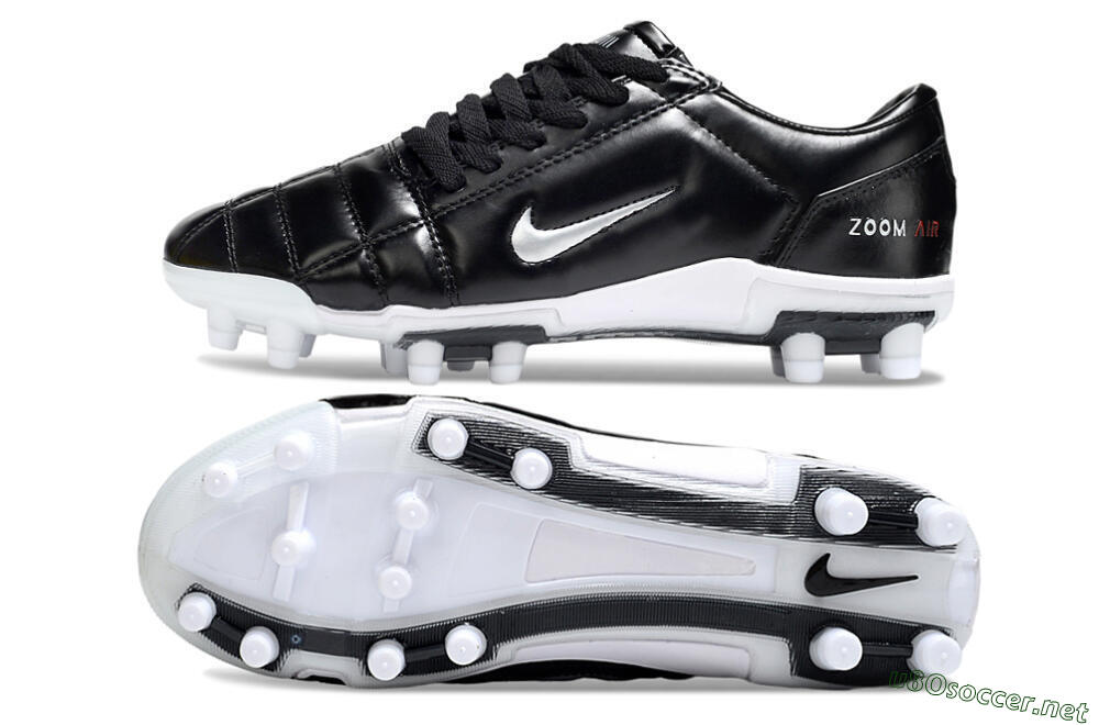 Unisex Nike Air Zoom Total 90 III FG Football Boots - Black/Silver/White 1