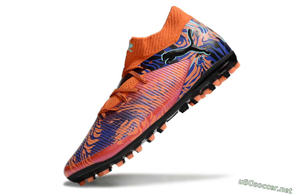 Men's Puma Future 8 Ultimate MG Football Boots - Orange/Pink/Blue 5