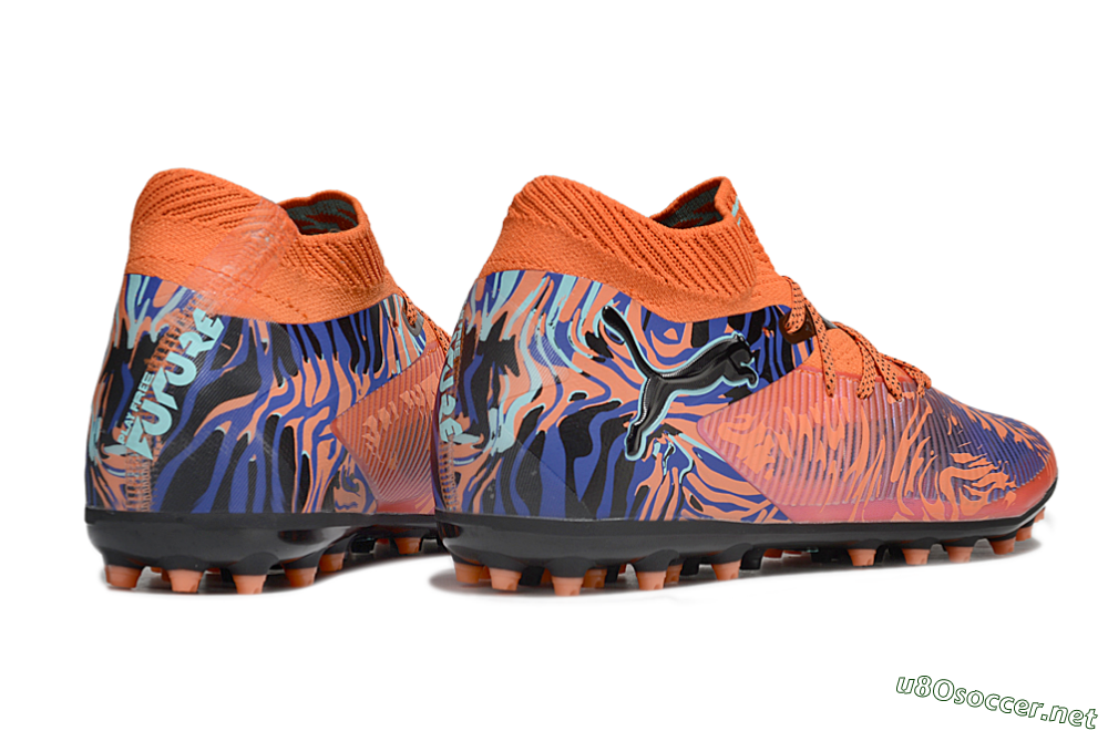 Men's Puma Future 8 Ultimate MG Football Boots - Orange/Pink/Blue 6