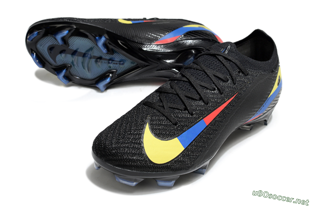 Unisex Nike Air Zoom Mercurial Vapor 16 Elite FG Football Boots - Black/Yellow/Blue/Red 3