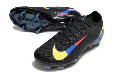 Unisex Nike Air Zoom Mercurial Vapor 16 Elite FG Football Boots - Black/Yellow/Blue/Red