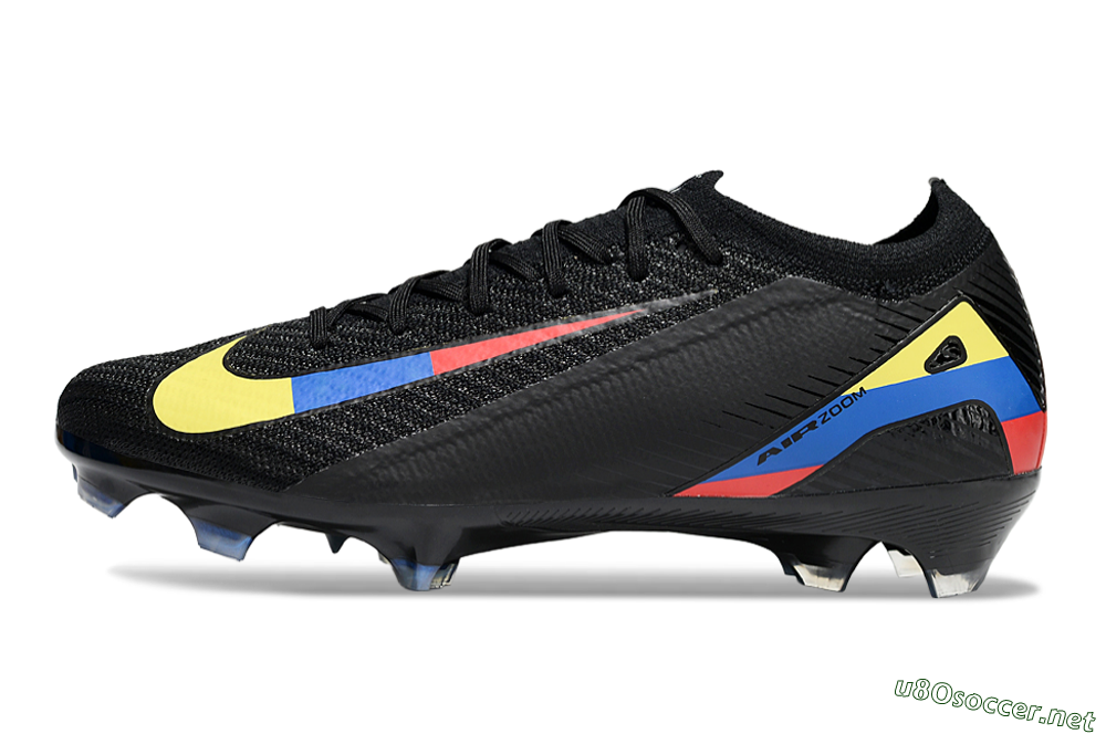 Unisex Nike Air Zoom Mercurial Vapor 16 Elite FG Football Boots - Black/Yellow/Blue/Red 0