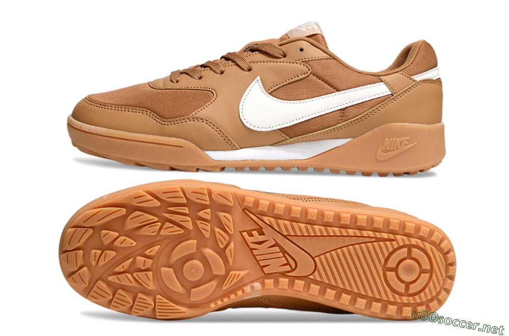 Unisex Nike Terra Manta TF Football Shoes - Brown/White 1