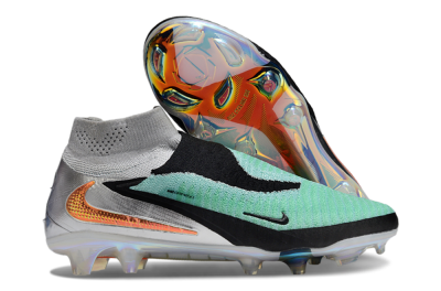 Unisex Nike Phantom 6 Elite High FG Football Boots - Jade/Black/Silver/Gold