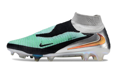 Unisex Nike Phantom 6 Elite High FG Football Boots - Jade/Black/Silver/Gold