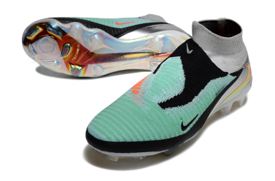 Unisex Nike Phantom 6 Elite High FG Football Boots - Jade/Black/Silver/Gold