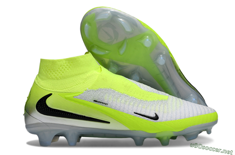 Unisex Nike Phantom 6 Elite High FG Football Boots - Yellow/Black/Silver 2