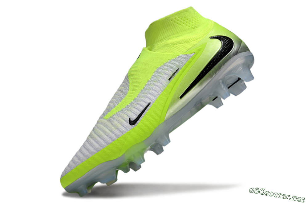 Unisex Nike Phantom 6 Elite High FG Football Boots - Yellow/Black/Silver 5