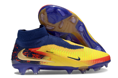 Unisex Nike Phantom 6 Elite High FG Football Boots - Yellow/Red/Blue/Gold