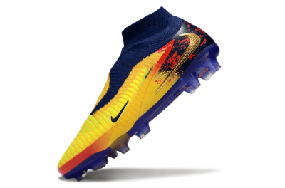 Unisex Nike Phantom 6 Elite High FG Football Boots - Yellow/Red/Blue/Gold