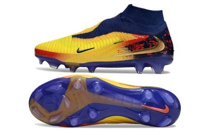 Unisex Nike Phantom 6 Elite High FG Football Boots - Yellow/Red/Blue/Gold