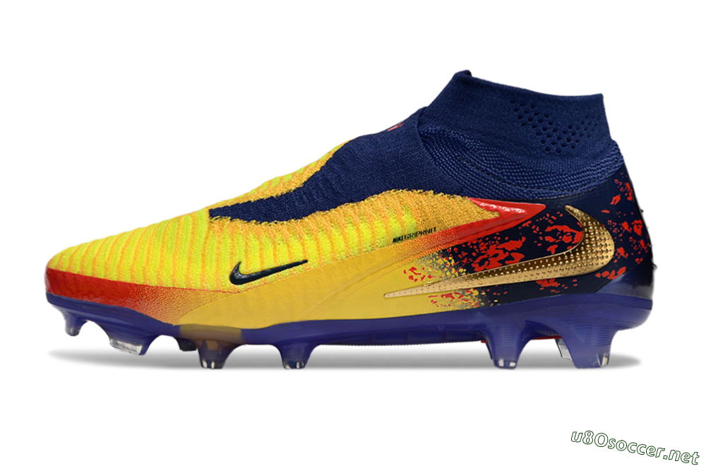Unisex Nike Phantom 6 Elite High FG Football Boots - Yellow/Red/Blue/Gold 0