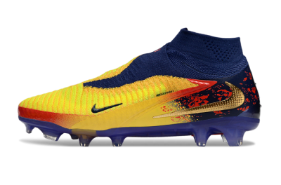 Unisex Nike Phantom 6 Elite High FG Football Boots - Yellow/Red/Blue/Gold