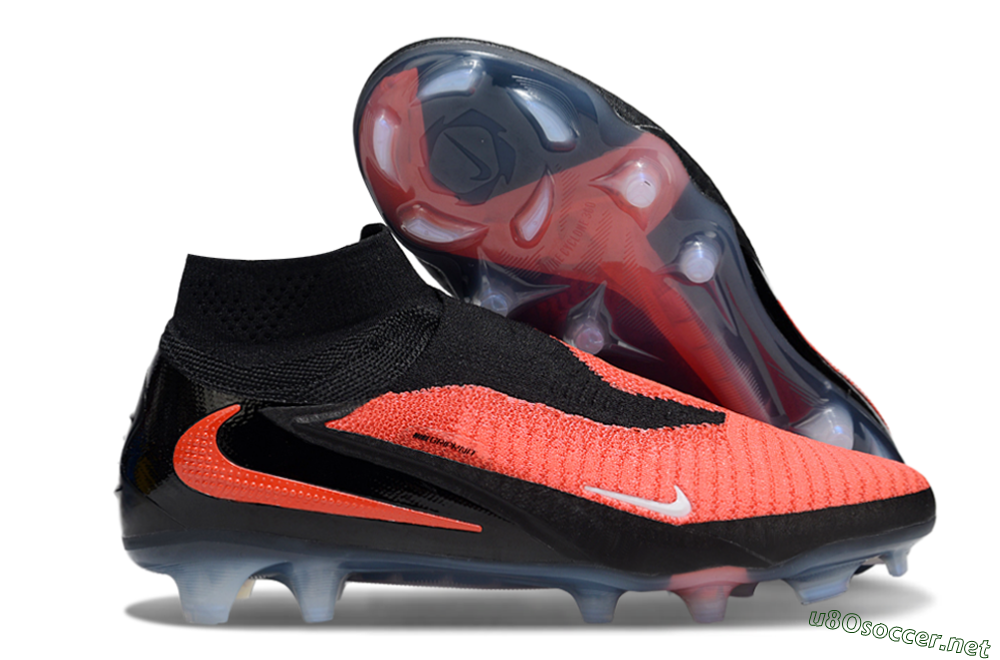 Unisex Nike Phantom 6 Elite High FG Football Boots - Red/Black/White 2
