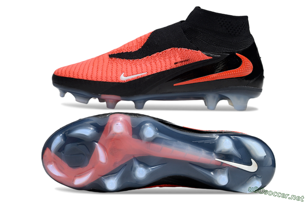 Unisex Nike Phantom 6 Elite High FG Football Boots - Red/Black/White 1