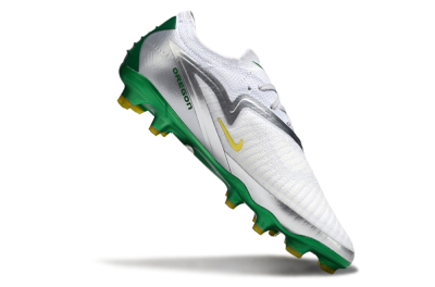 Men's Nike Phantom 6 Elite Low FG Football Boots - White/Silver/Green