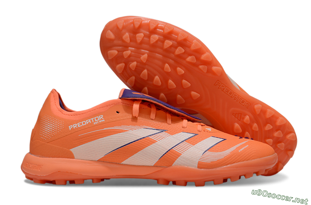 Men's Adidas Predator 25 Elite Foldover Tongue TF Football Shoes - Red/Whtie/Blue 2