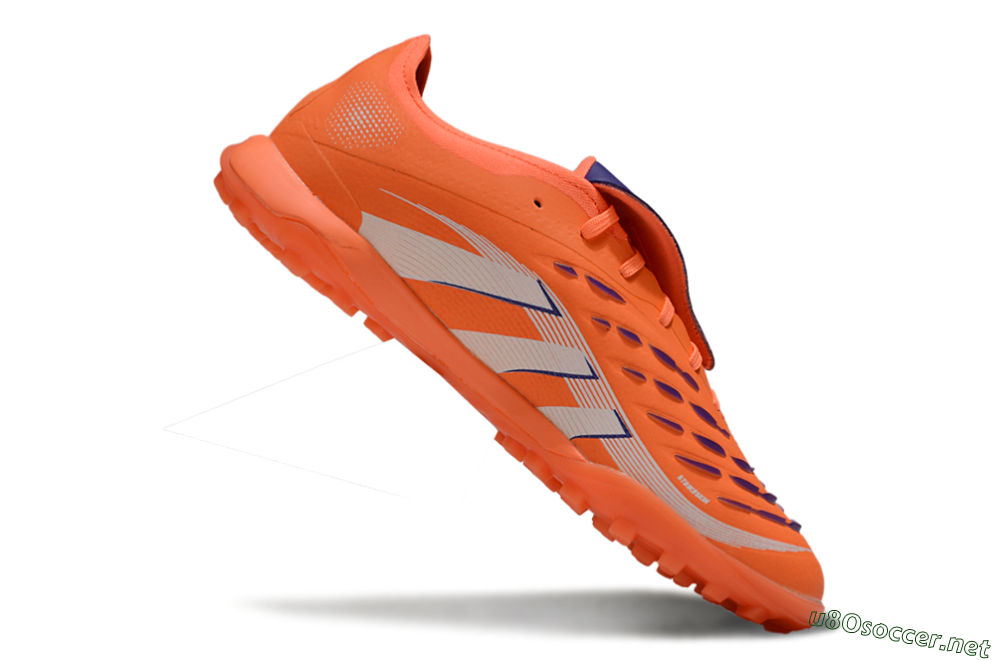 Men's Adidas Predator 25 Elite Foldover Tongue TF Football Shoes - Red/Whtie/Blue 4