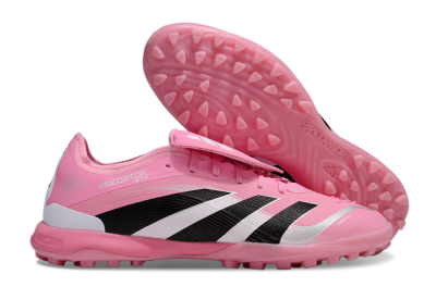 Men's Adidas Predator 25 Elite Foldover Tongue TF Football Shoes - Pink/Silver/Black