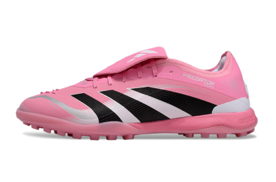 Men's Adidas Predator 25 Elite Foldover Tongue TF Football Shoes - Pink/Silver/Black