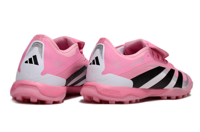 Men's Adidas Predator 25 Elite Foldover Tongue TF Football Shoes - Pink/Silver/Black