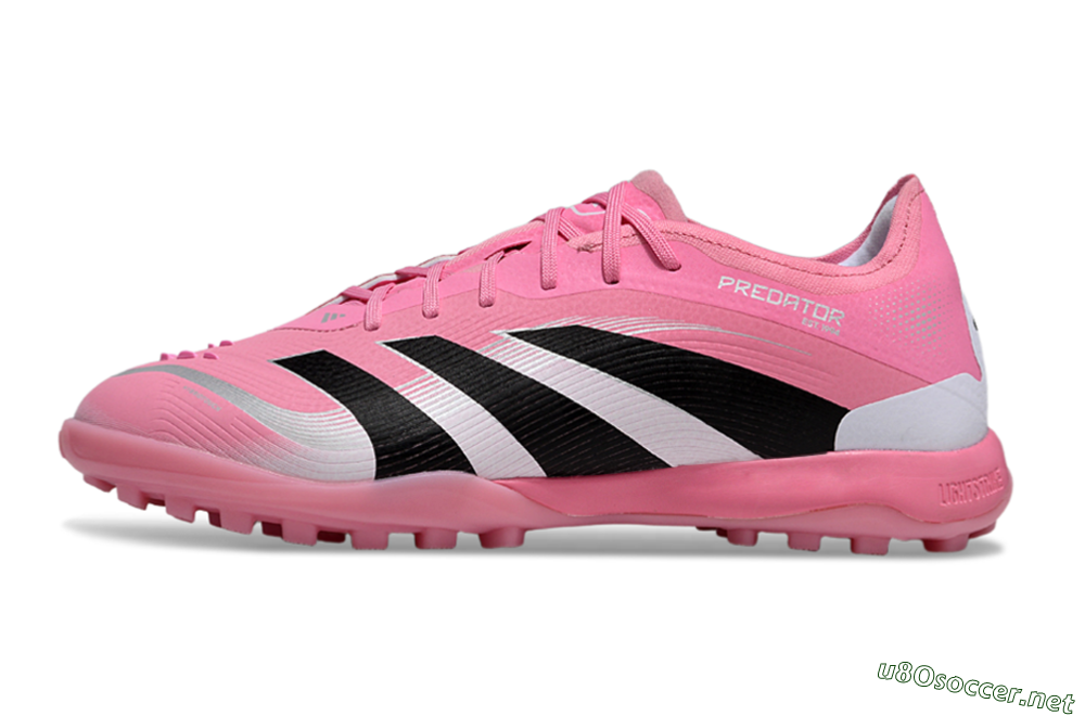 Men's Adidas Predator 25 Elite TF Football Shoes - Pink/Silver/Black 2