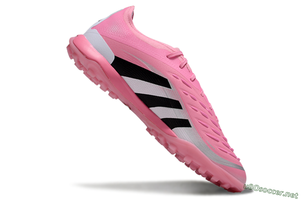 Men's Adidas Predator 25 Elite TF Football Shoes - Pink/Silver/Black 3
