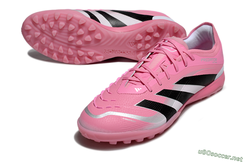 Men's Adidas Predator 25 Elite TF Football Shoes - Pink/Silver/Black 0