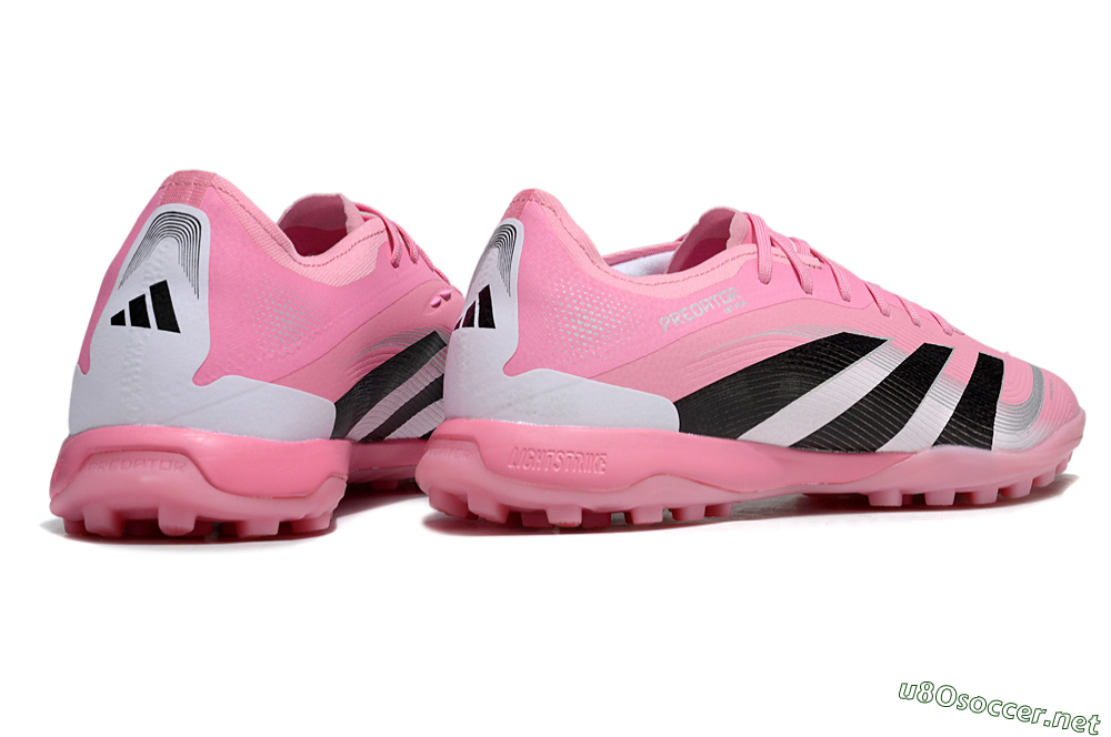 Men's Adidas Predator 25 Elite TF Football Shoes - Pink/Silver/Black 5