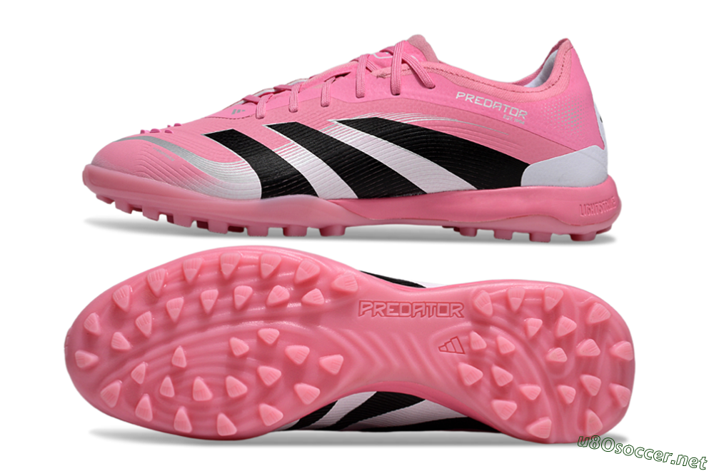 Men's Adidas Predator 25 Elite TF Football Shoes - Pink/Silver/Black 1