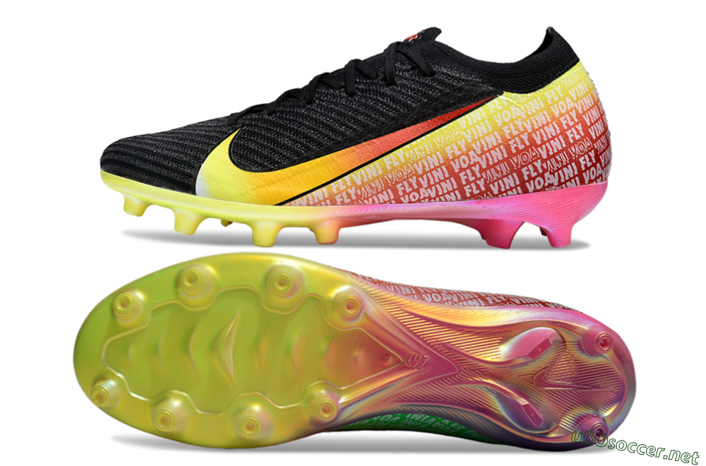Men's Nike Air Zoom Mercurial Vapor 16 Elite AG Football Boots - Black/Yellow/Red 1