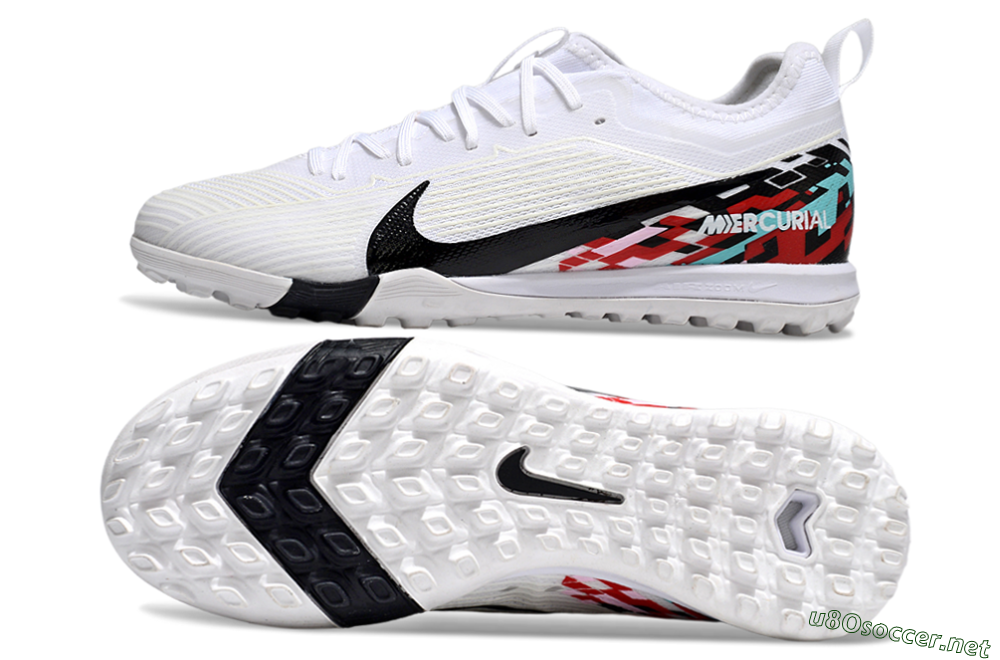 Unisex Nike Air Zoom Mercurial Vapor 16 Pro TF Football Shoes - White/Black/Red 1