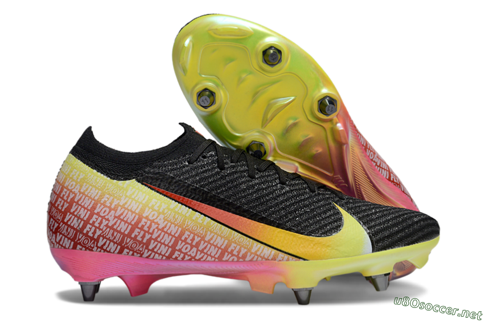 Men's Nike Air Zoom Mercurial Vapor 16 Elite SG Football Boots - Black/Yellow/Red 2