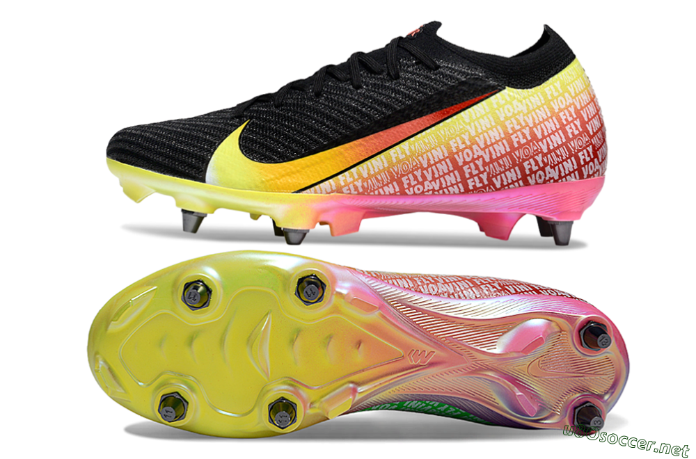 Men's Nike Air Zoom Mercurial Vapor 16 Elite SG Football Boots - Black/Yellow/Red 1
