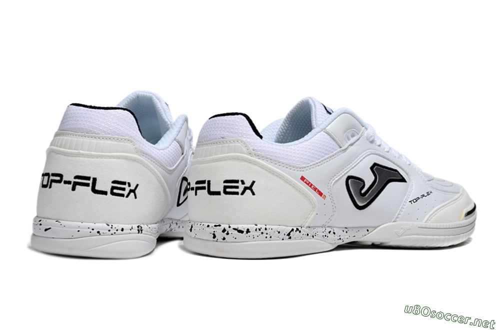 Men's Joma Top Flex IC Football Shoes - White/Silver/Black 6