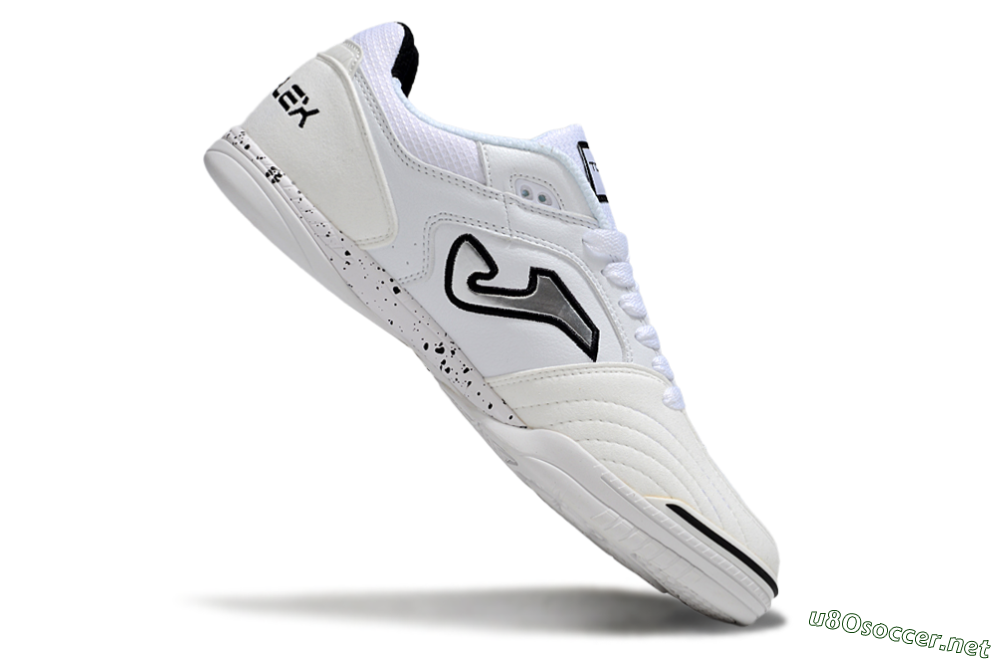Men's Joma Top Flex IC Football Shoes - White/Silver/Black 4