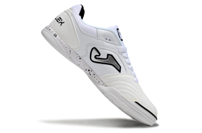 Men's Joma Top Flex IC Football Shoes - White/Silver/Black