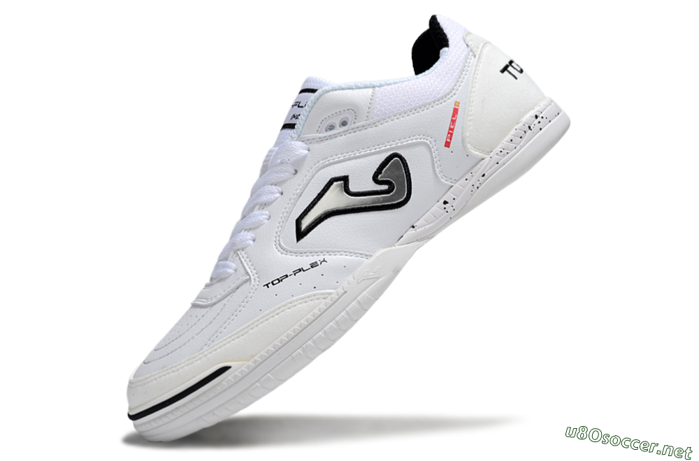 Men's Joma Top Flex IC Football Shoes - White/Silver/Black 5