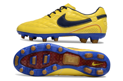 Men's Nike Tiempo Legend R10 Elite FG Football Boots - Yellow/Black/Blue