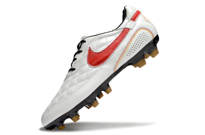 Men's Nike Tiempo Legend R10 Elite FG Football Boots - White/Red/Yellow