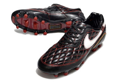 Men's Nike Tiempo Legend R10 Elite FG Football Boots - Black/Red/White