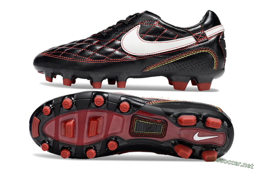 Men's Nike Tiempo Legend R10 Elite FG Football Boots - Black/Red/White 1
