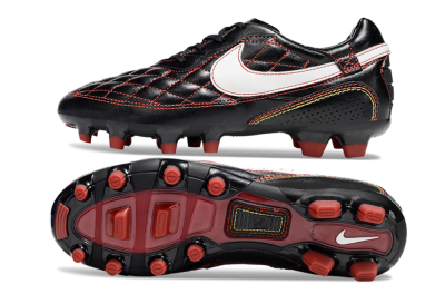Men's Nike Tiempo Legend R10 Elite FG Football Boots - Black/Red/White